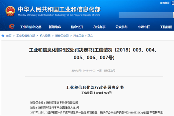 又双叒叕有5家车企被罚了!工信部:生产一致性不达标