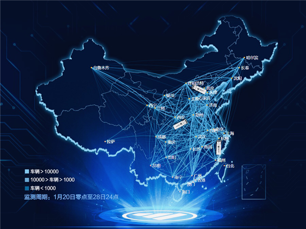 点亮复兴路 保障幸福年 福田汽车首发重卡迁徙地图 人留车行保障“原年”民生